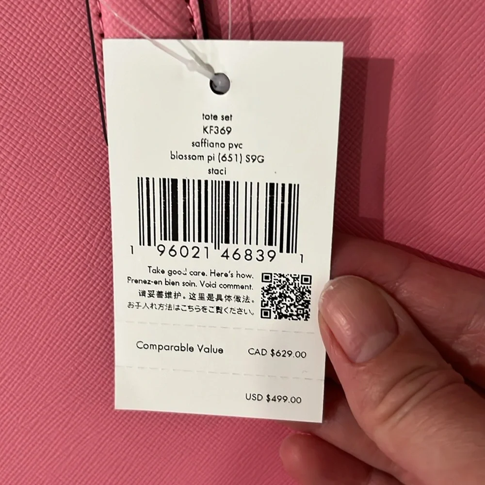 Kate spade blossom pink tote with matching wallet - Picture 6 of 13